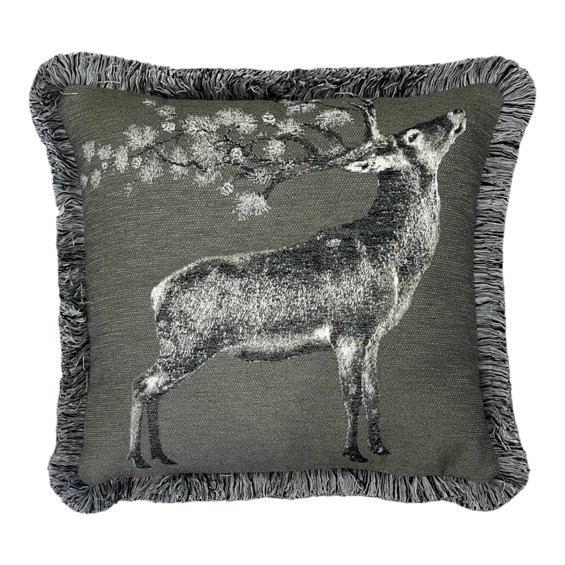 CUSCINO SARTORIALE CON RETRO IN VELLUTO GRIGIO