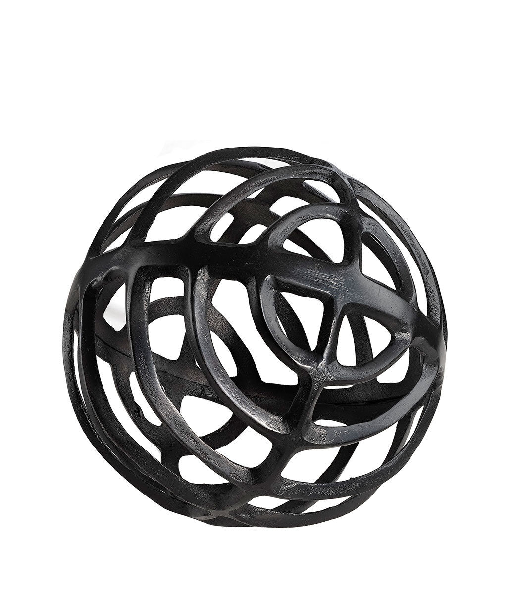SCULTURA IN METALLO NERO S