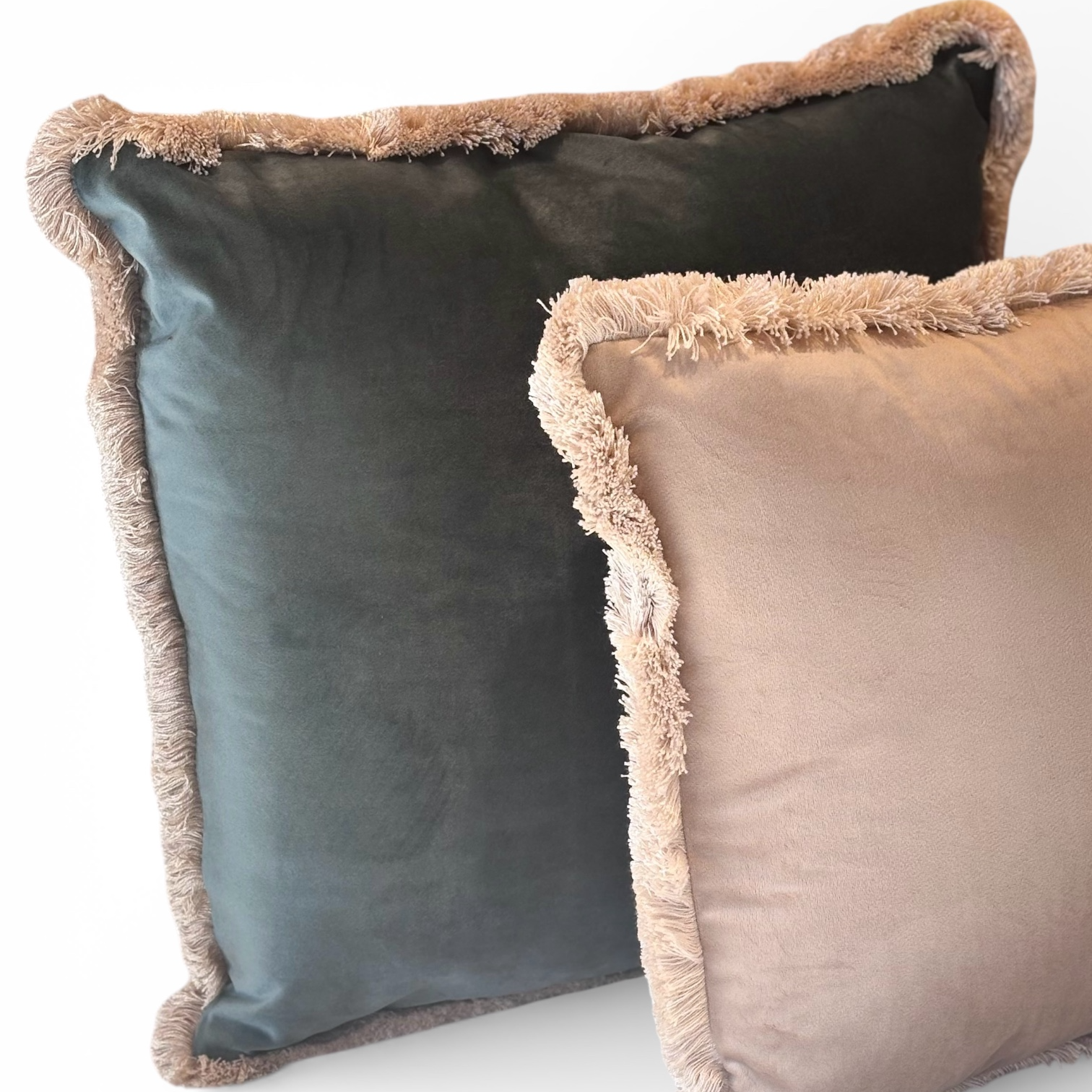 CUSCINO SARTORIALE IN VELLUTO CON SPAZZOLINO